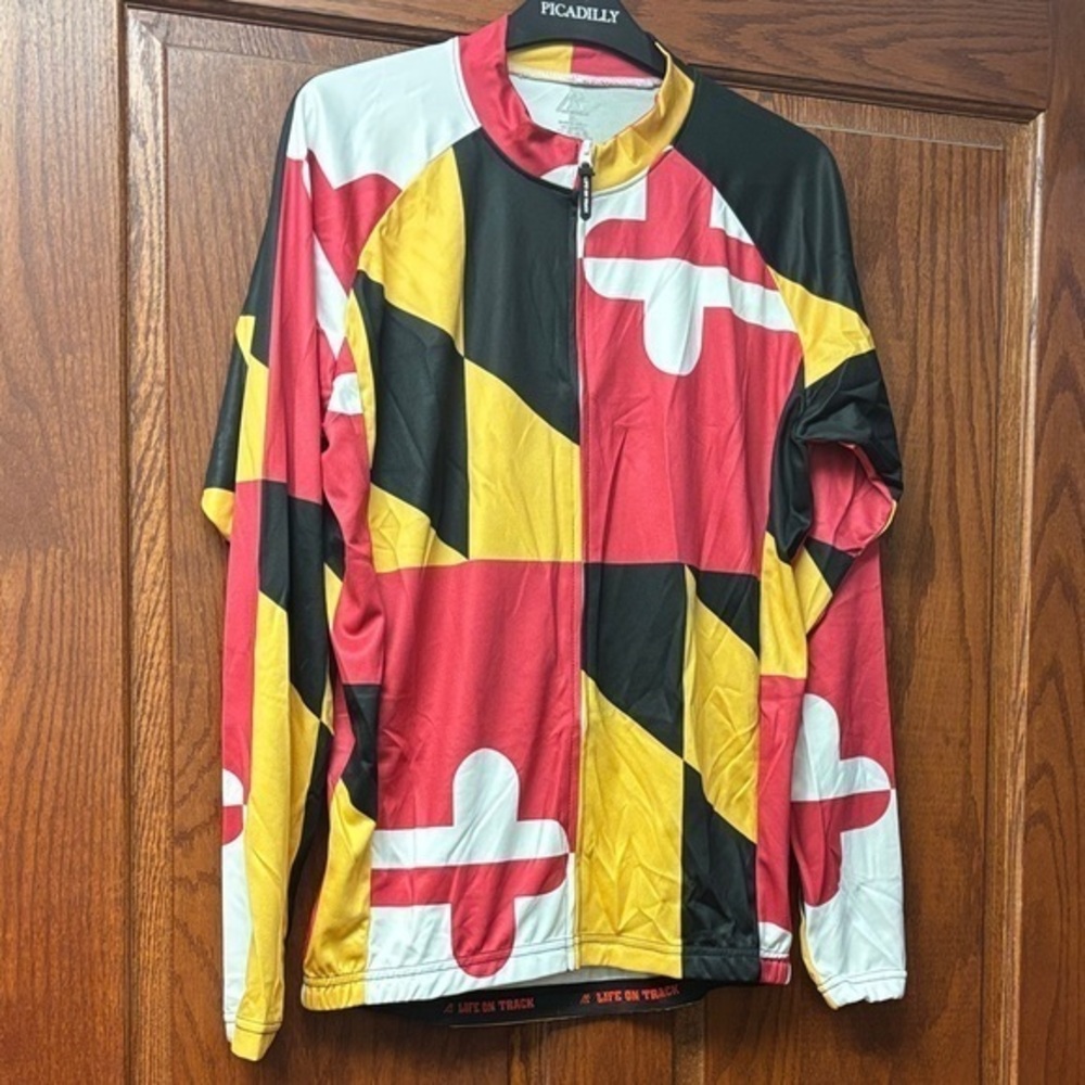 Life on Track Cycling Jersey long Sleeve Bike Jacket Biking Bicycle  jacket XL